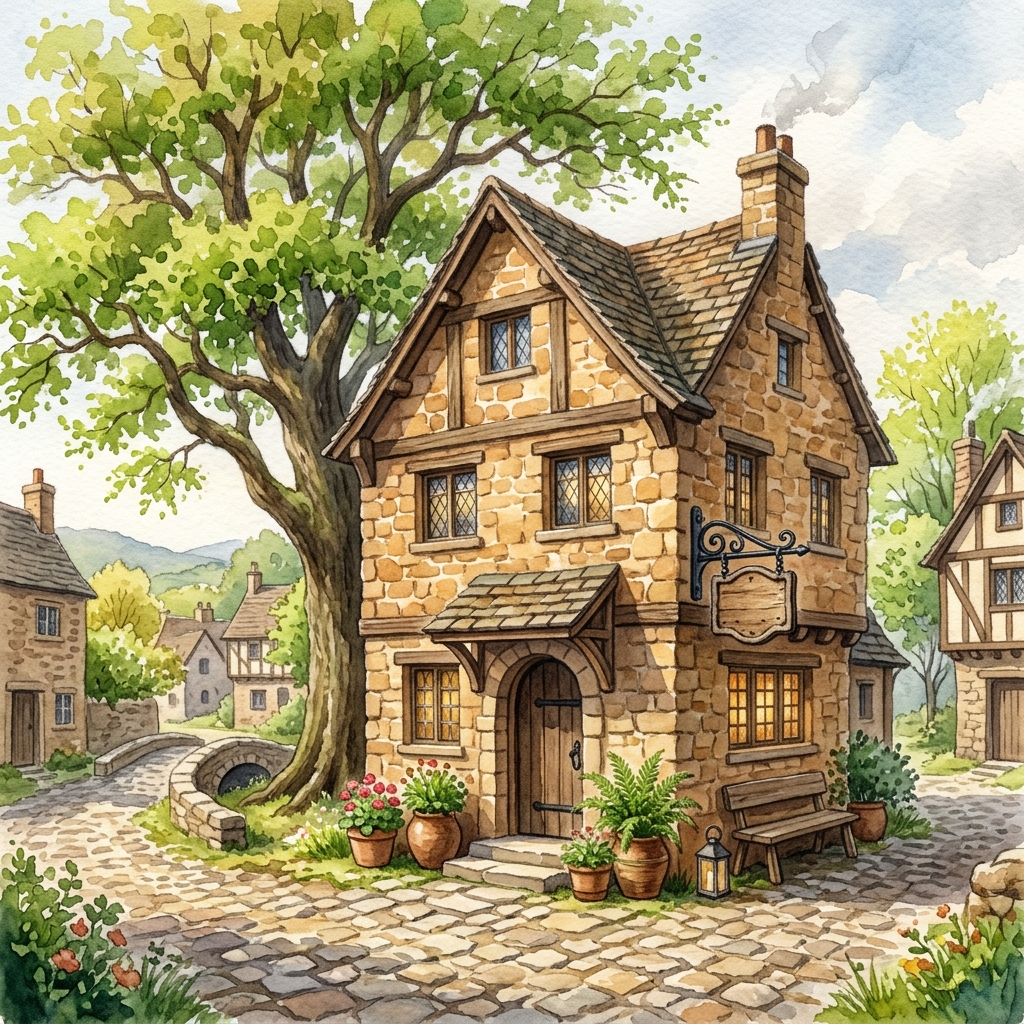 赤楡亭──楡の木が枝を広げる石造りの宿